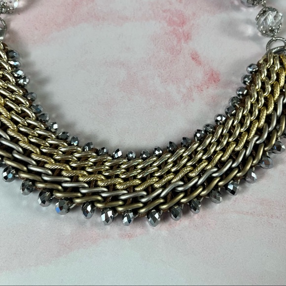 Lucky Star chunky statement link necklace. Gold, silver, gun metal gray - Picture 9 of 13